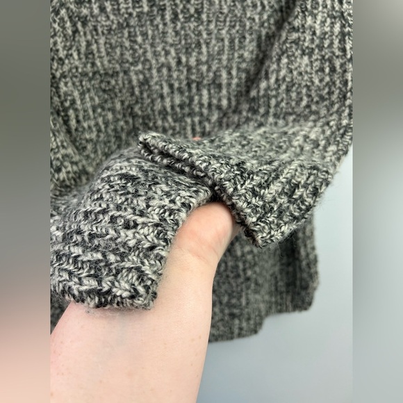 Madewell Women’s Medium Black & White Wool Blend Knit Cowl Neck Sweater - Picture 11 of 13